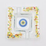 Σταχτοδοχείο Φυσητό Γυαλί Μάτι