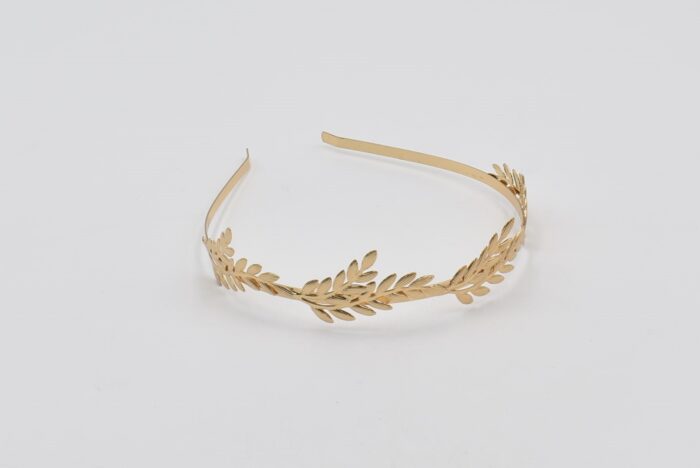Στέκα Μαλλιών Χρυσή με Φύλλα - Image 4