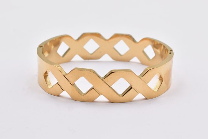 Ατσάλινο Βραχιόλι – Χειροπέδα Επιχρυσωμένη με Μάτι & Ποικιλία Στοιχείων - Image 31