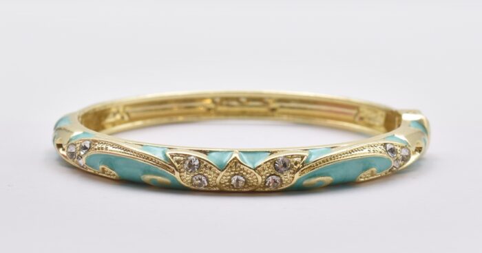 Βραχιόλι – Χειροπέδα με Ανάγλυφο Σμάλτο & Λουλούδια - Image 40