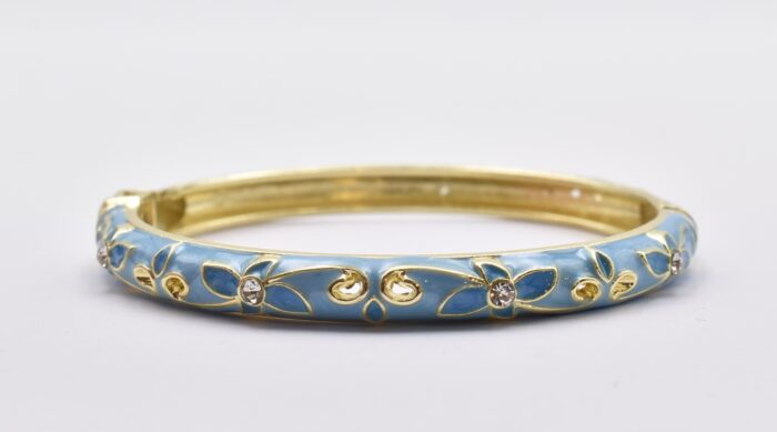 Βραχιόλι – Χειροπέδα με Ανάγλυφο Σμάλτο & Λουλούδια - Image 42