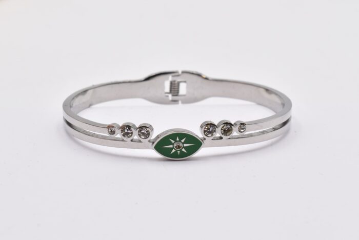 Ατσάλινο Βραχιόλι – Χειροπέδα Επιχρυσωμένη με Μάτι & Ποικιλία Στοιχείων - Image 35