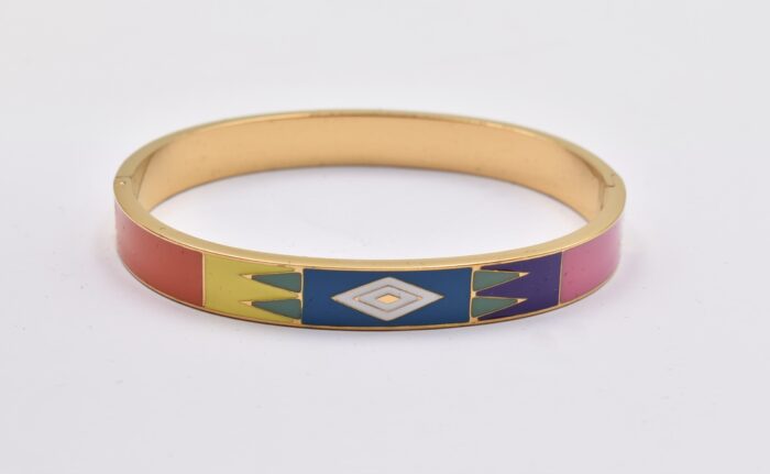 Ατσάλινο Βραχιόλι – Χειροπέδα Επιχρυσωμένη με Μάτι & Ποικιλία Στοιχείων - Image 37