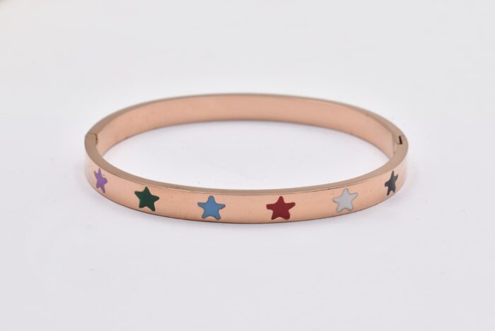 Ατσάλινο Βραχιόλι – Χειροπέδα Επιχρυσωμένη με Μάτι & Ποικιλία Στοιχείων - Image 39