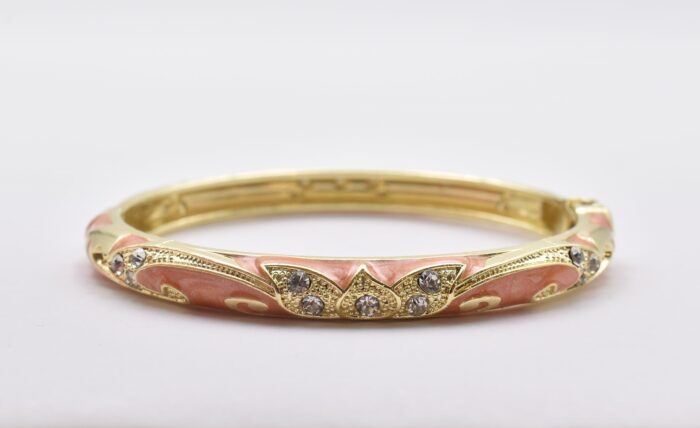 Βραχιόλι – Χειροπέδα με Ανάγλυφο Σμάλτο & Λουλούδια - Image 48