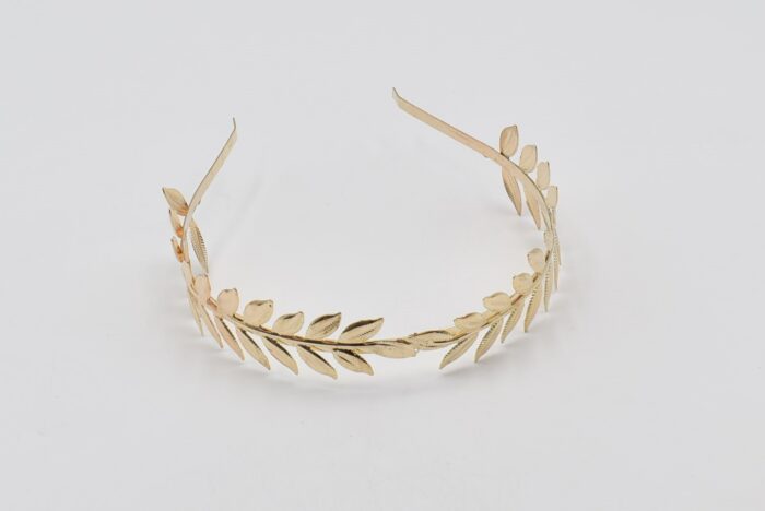 Στέκα Μαλλιών Χρυσή με Φύλλα - Image 5