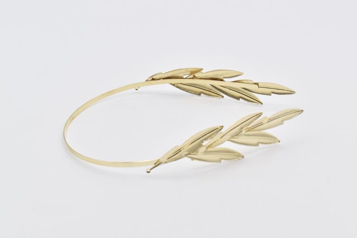 Στεφάνι Μαλλιών Χρυσό  με Φύλλα - Image 6