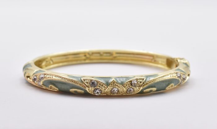 Βραχιόλι – Χειροπέδα με Ανάγλυφο Σμάλτο & Λουλούδια - Image 49