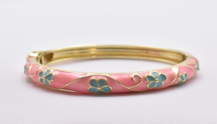Βραχιόλι – Χειροπέδα με Ανάγλυφο Σμάλτο & Λουλούδια - Image 50