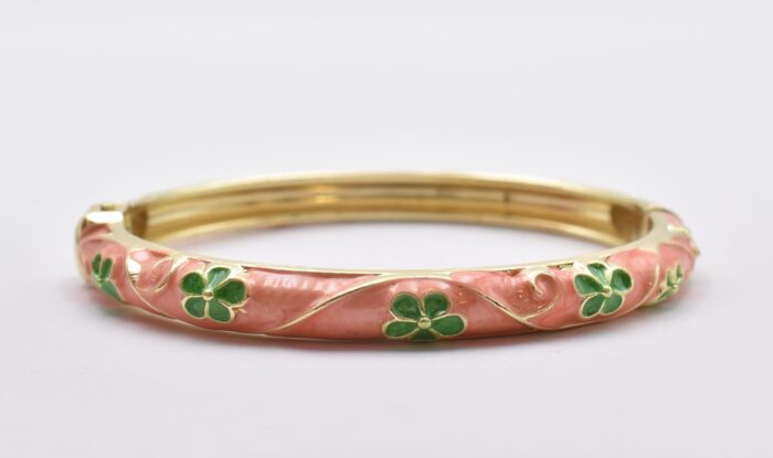 Βραχιόλι – Χειροπέδα με Ανάγλυφο Σμάλτο & Λουλούδια - Image 53