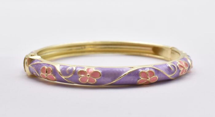 Βραχιόλι – Χειροπέδα με Ανάγλυφο Σμάλτο & Λουλούδια - Image 54