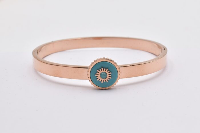 Ατσάλινο Βραχιόλι – Χειροπέδα Επιχρυσωμένη με Μάτι & Ποικιλία Στοιχείων - Image 47