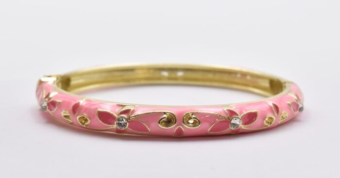 Βραχιόλι – Χειροπέδα με Ανάγλυφο Σμάλτο & Λουλούδια - Image 55