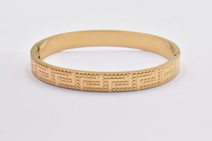 Ατσάλινο Βραχιόλι – Χειροπέδα Επιχρυσωμένη με Μάτι & Ποικιλία Στοιχείων - Image 48