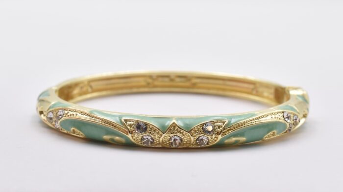 Βραχιόλι – Χειροπέδα με Ανάγλυφο Σμάλτο & Λουλούδια - Image 56