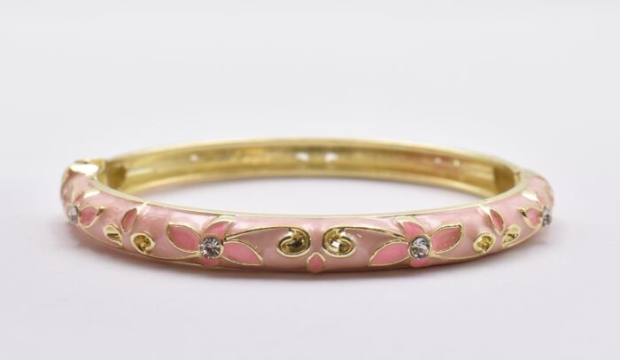 Βραχιόλι – Χειροπέδα με Ανάγλυφο Σμάλτο & Λουλούδια - Image 57