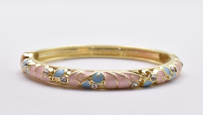 Βραχιόλι – Χειροπέδα με Ανάγλυφο Σμάλτο & Λουλούδια - Image 58