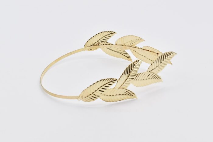 Στεφάνι Μαλλιών Χρυσό  με Φύλλα - Image 7