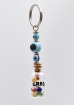 Μπρελόκ GREECE με Μάτι  σε Γυάλινο Μπουκαλάκι - Image 7