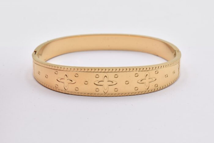 Ατσάλινο Βραχιόλι – Χειροπέδα Επιχρυσωμένη με Μάτι & Ποικιλία Στοιχείων - Image 52