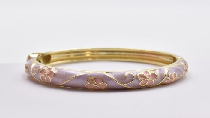 Βραχιόλι – Χειροπέδα με Ανάγλυφο Σμάλτο & Λουλούδια - Image 60