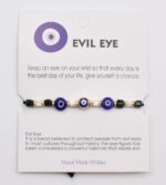 Βραχιόλι Καλοτυχίας με Φυσικές Πέτρες & Μάτι