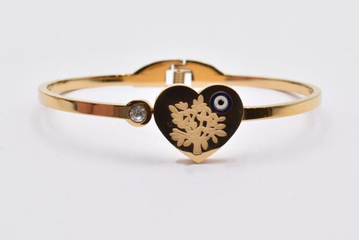 Ατσάλινο Βραχιόλι – Χειροπέδα Επιχρυσωμένη με Μάτι & Ποικιλία Στοιχείων - Image 59