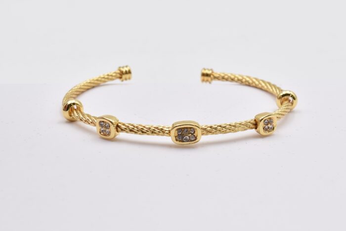 Ατσάλινο Βραχιόλι – Χειροπέδα Επιχρυσωμένη με Μάτι & Ποικιλία Στοιχείων - Image 61