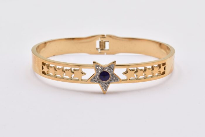 Ατσάλινο Βραχιόλι – Χειροπέδα Επιχρυσωμένη με Μάτι & Ποικιλία Στοιχείων - Image 70