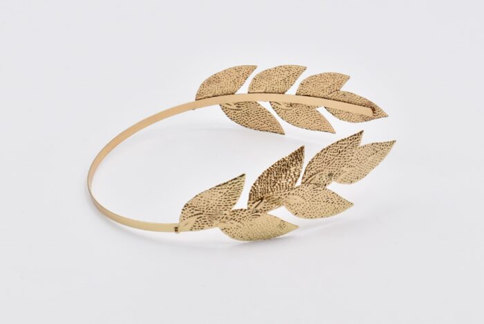 Στεφάνι Μαλλιών Χρυσό  με Φύλλα - Image 8