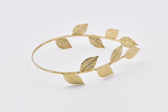 Στεφάνι Μαλλιών Χρυσό  με Φύλλα - Image 9