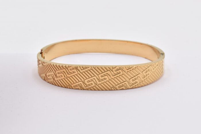 Ατσάλινο Βραχιόλι – Χειροπέδα Επιχρυσωμένη με Μάτι & Ποικιλία Στοιχείων - Image 83