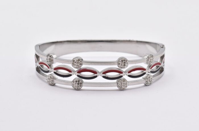 Ατσάλινο Βραχιόλι – Χειροπέδα Επιχρυσωμένη με Μάτι & Ποικιλία Στοιχείων - Image 87