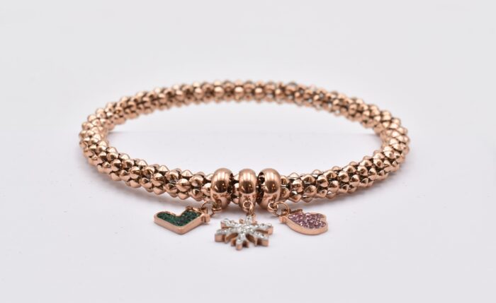 Ατσάλινο Βραχιόλι – Χειροπέδα Επιχρυσωμένη με Μάτι & Ποικιλία Στοιχείων - Image 90