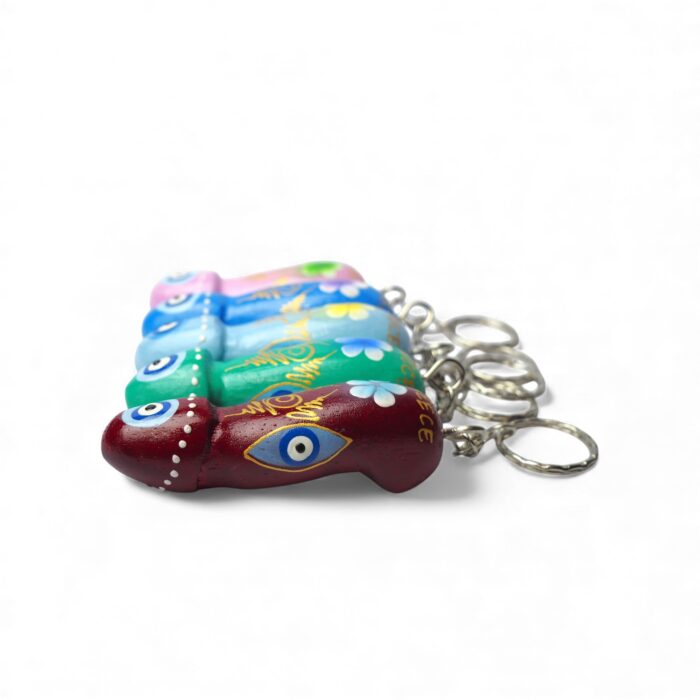 Μπρελόκ Ξύλινος Φαλλός Με Μάτι - Image 3