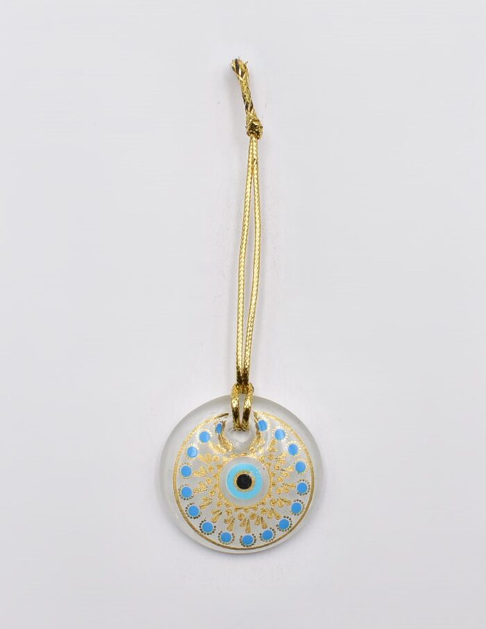 Κρεμαστό Μάτι Γυάλινο με Χρυσό Σχοινάκι - Image 2