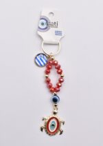 Μεταλλικό Μπρελόκ με Μάτι, Χάντρα & Ελληνική Σημαία - Image 12