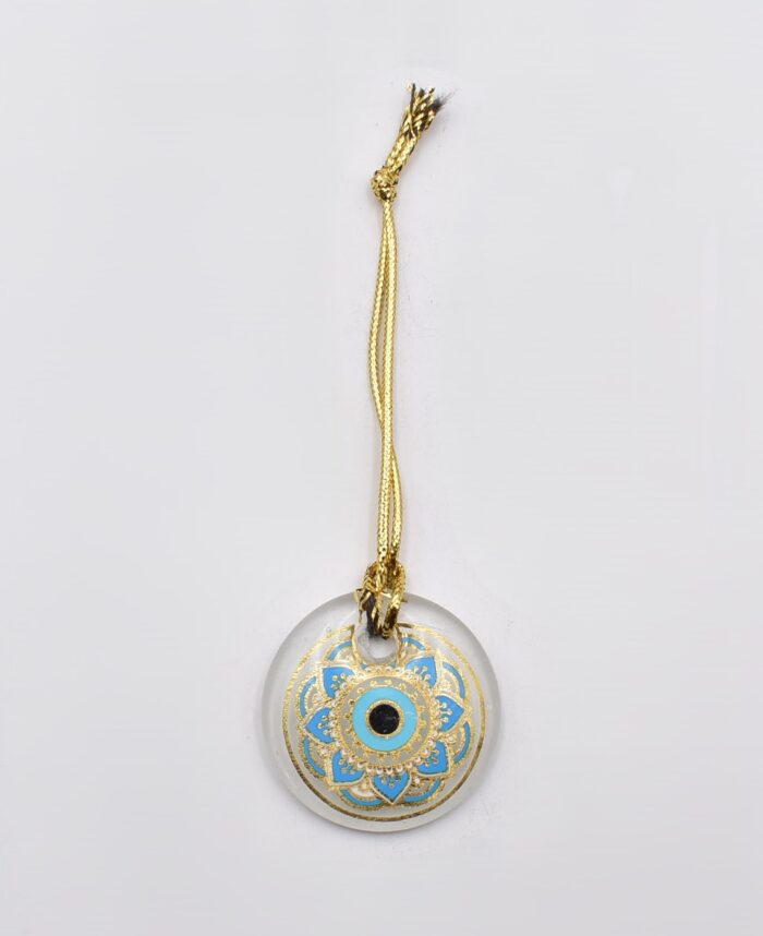 Κρεμαστό Μάτι Γυάλινο με Χρυσό Σχοινάκι - Image 3