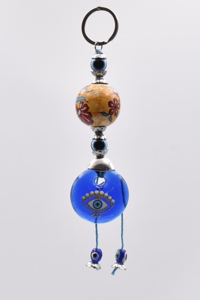 Μπρελόκ με Κεραμική Μπίλια, Μάτι & Χάντρες - Image 3