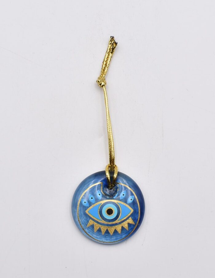 Κρεμαστό Μάτι Γυάλινο με Χρυσό Σχοινάκι - Image 2