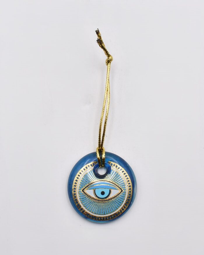 Κρεμαστό Μάτι Γυάλινο με Χρυσό Σχοινάκι - Image 3