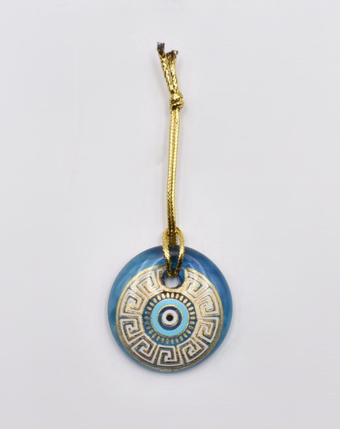 Κρεμαστό Μάτι Γυάλινο με Χρυσό Σχοινάκι - Image 4