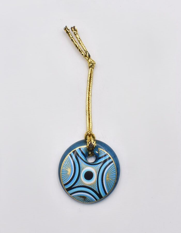 Κρεμαστό Μάτι Γυάλινο με Χρυσό Σχοινάκι - Image 5