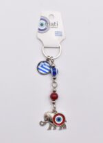 Μεταλλικό Μπρελόκ με Μάτι, Χάντρα & Ελληνική Σημαία - Image 9
