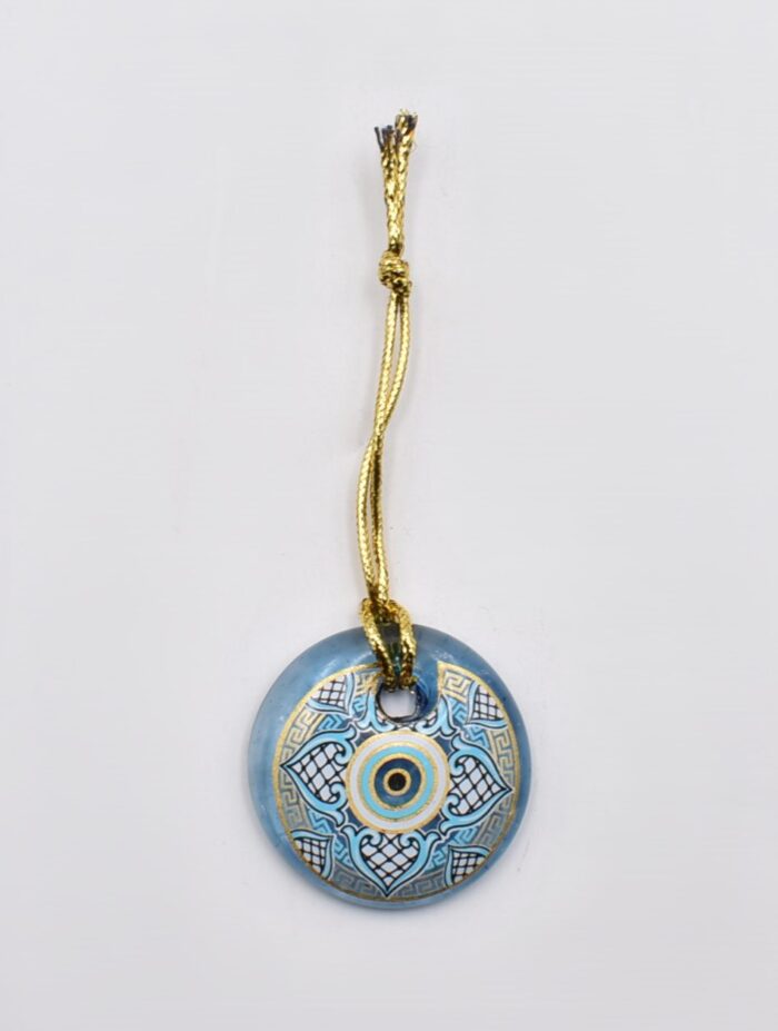 Κρεμαστό Μάτι Γυάλινο με Χρυσό Σχοινάκι - Image 6