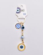 Μεταλλικό Μπρελόκ με Μάτι, Χάντρα & Ελληνική Σημαία - Image 11