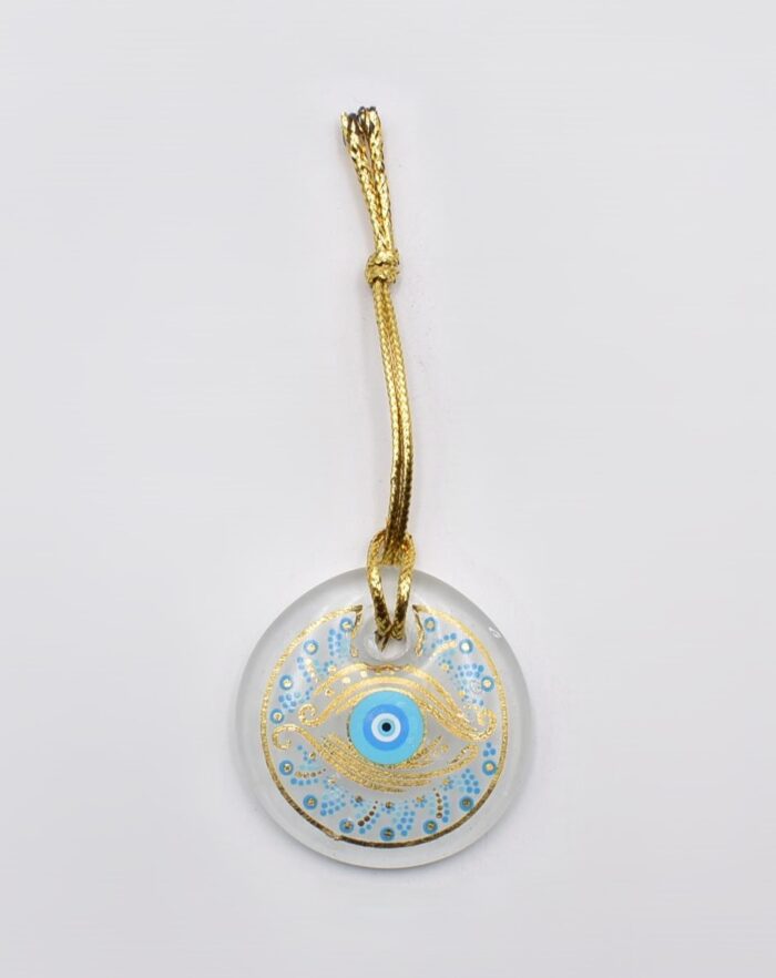 Κρεμαστό Μάτι Γυάλινο με Χρυσό Σχοινάκι - Image 4