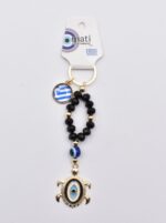 Μεταλλικό Μπρελόκ με Μάτι, Χάντρα & Ελληνική Σημαία - Image 3