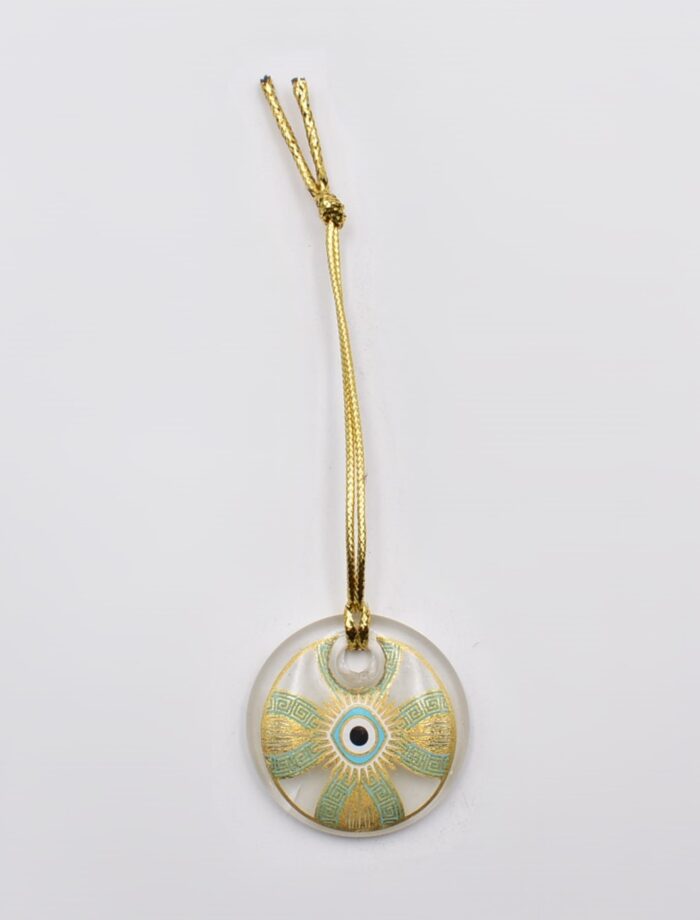 Κρεμαστό Μάτι Γυάλινο με Χρυσό Σχοινάκι - Image 5