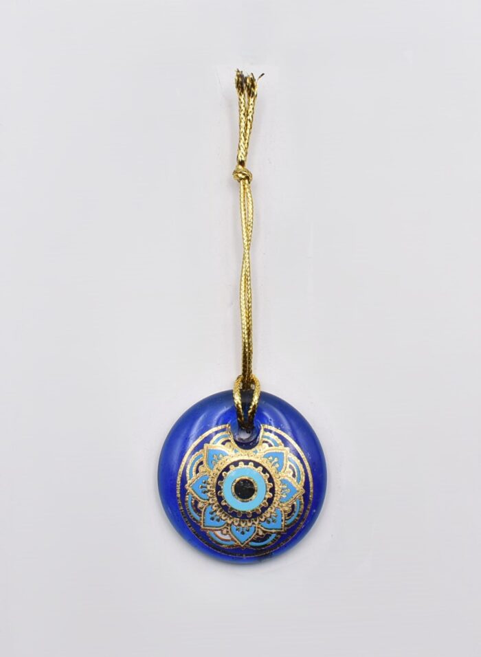 Κρεμαστό Μάτι Γυάλινο με Χρυσό Σχοινάκι - Image 4